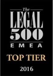 Legal 500 EMEA Top Tier 2016